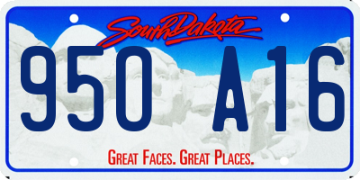 SD license plate 95OA16