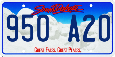 SD license plate 95OA20
