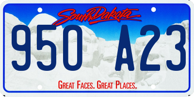 SD license plate 95OA23
