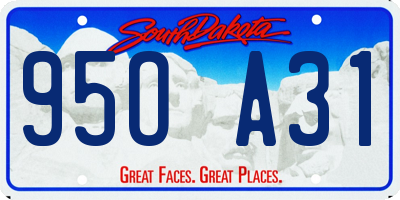 SD license plate 95OA31