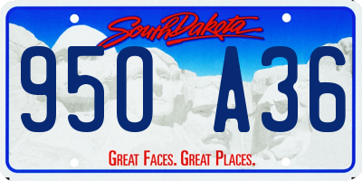 SD license plate 95OA36