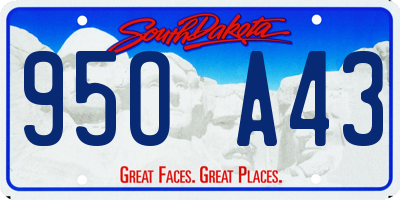 SD license plate 95OA43