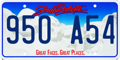 SD license plate 95OA54