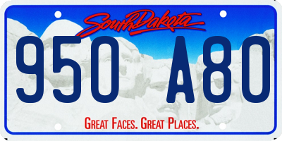 SD license plate 95OA80