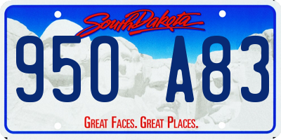 SD license plate 95OA83