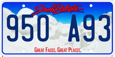 SD license plate 95OA93