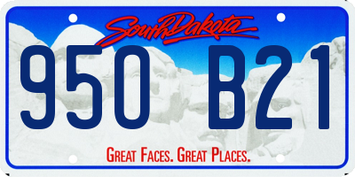 SD license plate 95OB21