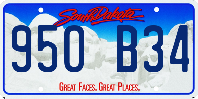 SD license plate 95OB34