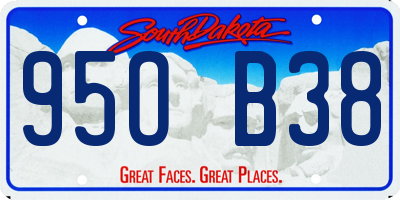 SD license plate 95OB38