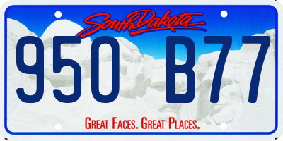 SD license plate 95OB77