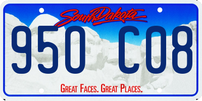 SD license plate 95OC08