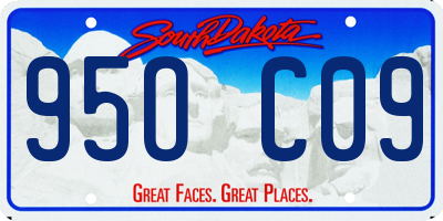 SD license plate 95OC09