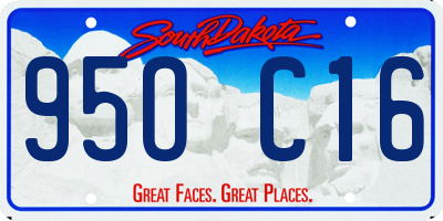 SD license plate 95OC16