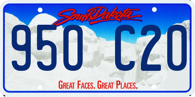 SD license plate 95OC20
