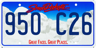 SD license plate 95OC26