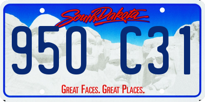 SD license plate 95OC31