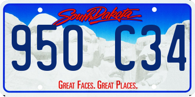 SD license plate 95OC34