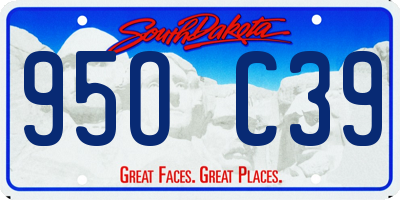 SD license plate 95OC39