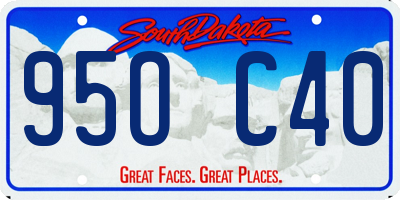 SD license plate 95OC40