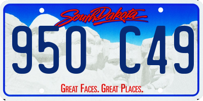SD license plate 95OC49