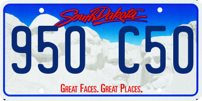 SD license plate 95OC50