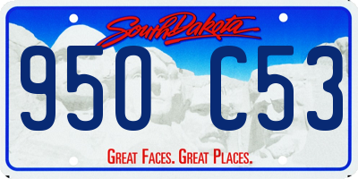 SD license plate 95OC53