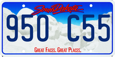 SD license plate 95OC55