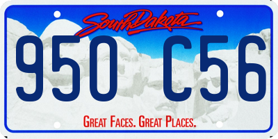 SD license plate 95OC56