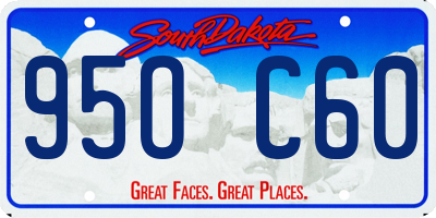 SD license plate 95OC60