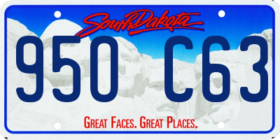 SD license plate 95OC63