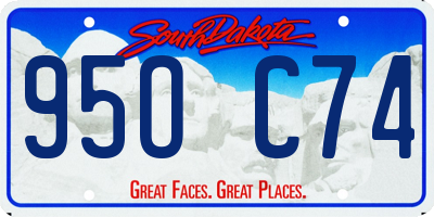 SD license plate 95OC74
