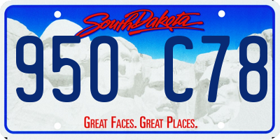 SD license plate 95OC78