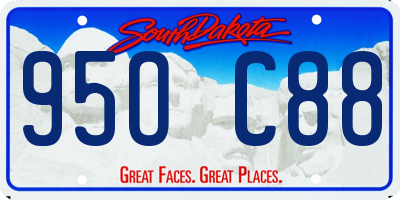 SD license plate 95OC88