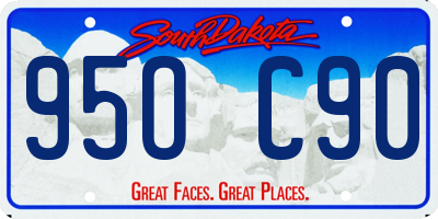 SD license plate 95OC90