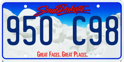 SD license plate 95OC98