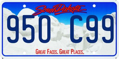 SD license plate 95OC99