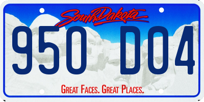 SD license plate 95OD04