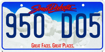 SD license plate 95OD05