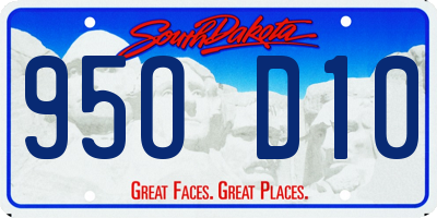 SD license plate 95OD10