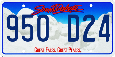 SD license plate 95OD24