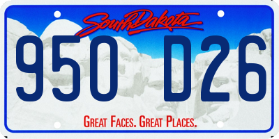 SD license plate 95OD26