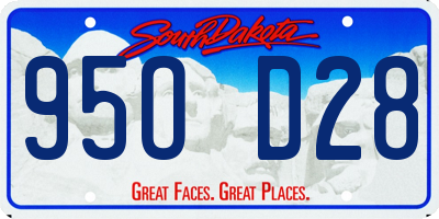 SD license plate 95OD28