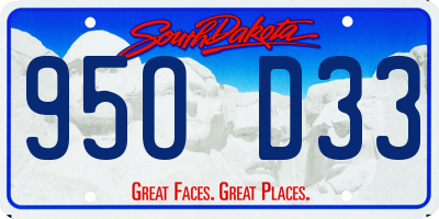 SD license plate 95OD33