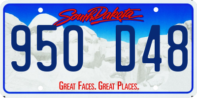 SD license plate 95OD48