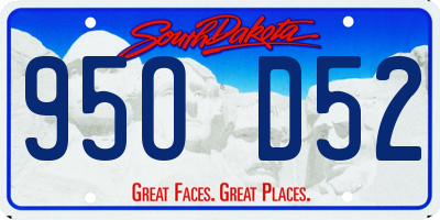 SD license plate 95OD52