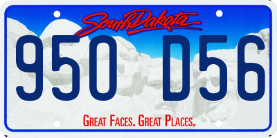 SD license plate 95OD56
