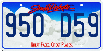 SD license plate 95OD59