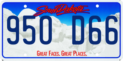 SD license plate 95OD66