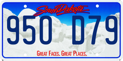 SD license plate 95OD79