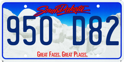SD license plate 95OD82